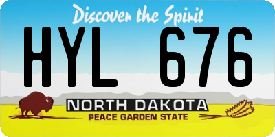 ND license plate HYL676