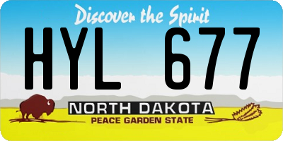 ND license plate HYL677