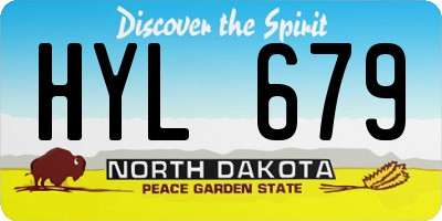 ND license plate HYL679