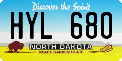 ND license plate HYL680