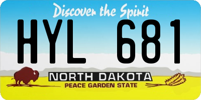 ND license plate HYL681