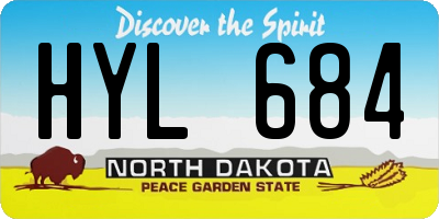 ND license plate HYL684