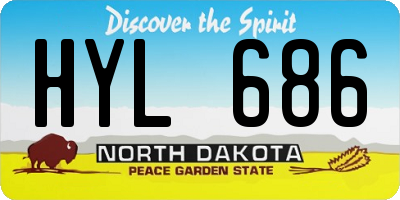 ND license plate HYL686