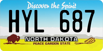 ND license plate HYL687