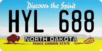 ND license plate HYL688