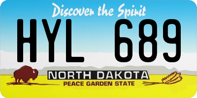 ND license plate HYL689