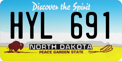 ND license plate HYL691