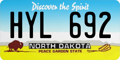 ND license plate HYL692