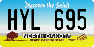 ND license plate HYL695