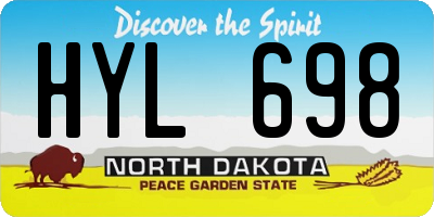 ND license plate HYL698