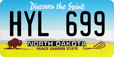 ND license plate HYL699