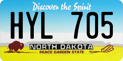 ND license plate HYL705
