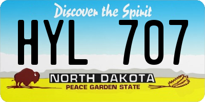 ND license plate HYL707
