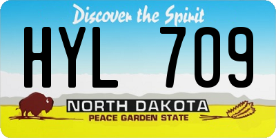 ND license plate HYL709