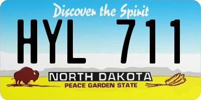 ND license plate HYL711