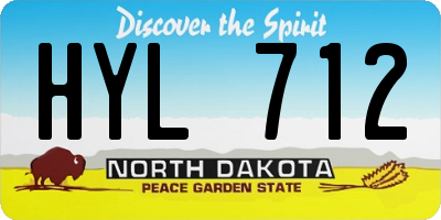 ND license plate HYL712