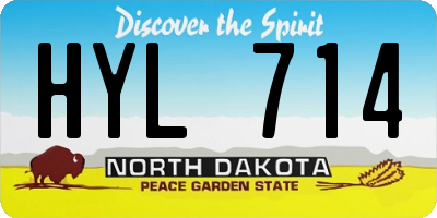 ND license plate HYL714