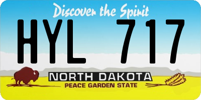 ND license plate HYL717