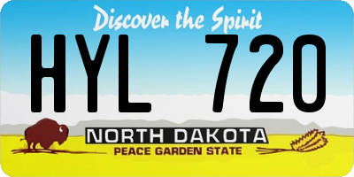 ND license plate HYL720
