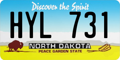 ND license plate HYL731