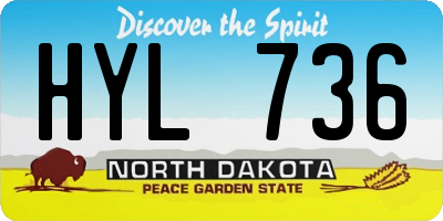 ND license plate HYL736