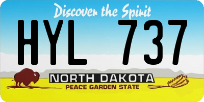 ND license plate HYL737