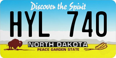 ND license plate HYL740