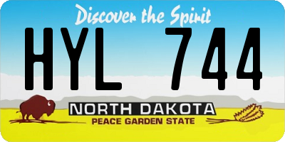 ND license plate HYL744