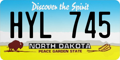ND license plate HYL745