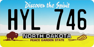 ND license plate HYL746