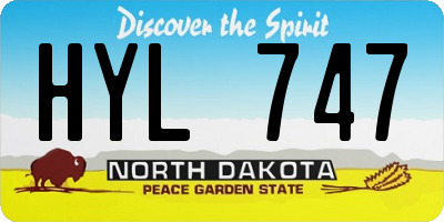 ND license plate HYL747