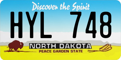 ND license plate HYL748