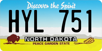 ND license plate HYL751