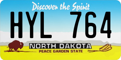 ND license plate HYL764