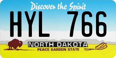 ND license plate HYL766