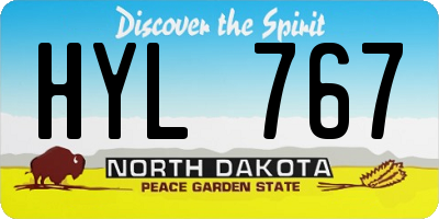 ND license plate HYL767