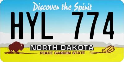 ND license plate HYL774
