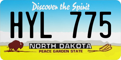 ND license plate HYL775