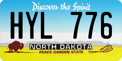 ND license plate HYL776