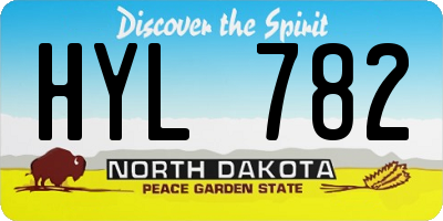 ND license plate HYL782