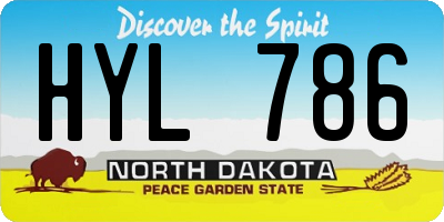 ND license plate HYL786