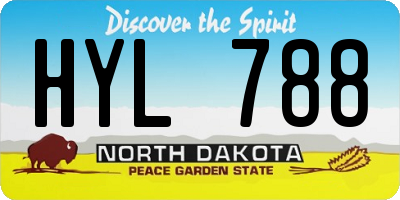 ND license plate HYL788