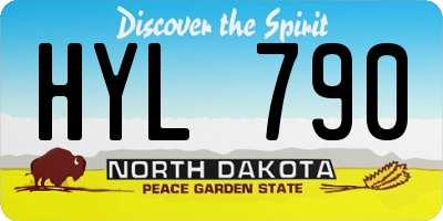ND license plate HYL790