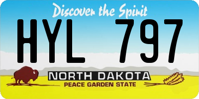 ND license plate HYL797