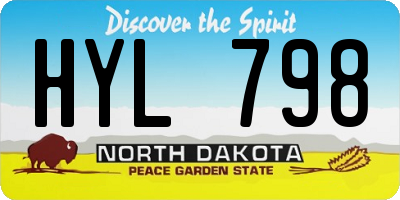 ND license plate HYL798