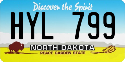 ND license plate HYL799