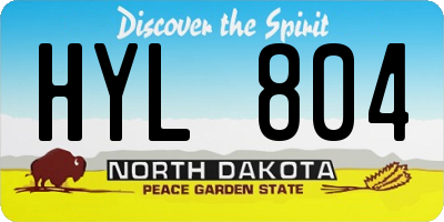 ND license plate HYL804