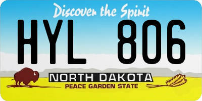 ND license plate HYL806