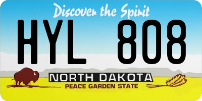 ND license plate HYL808