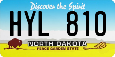 ND license plate HYL810